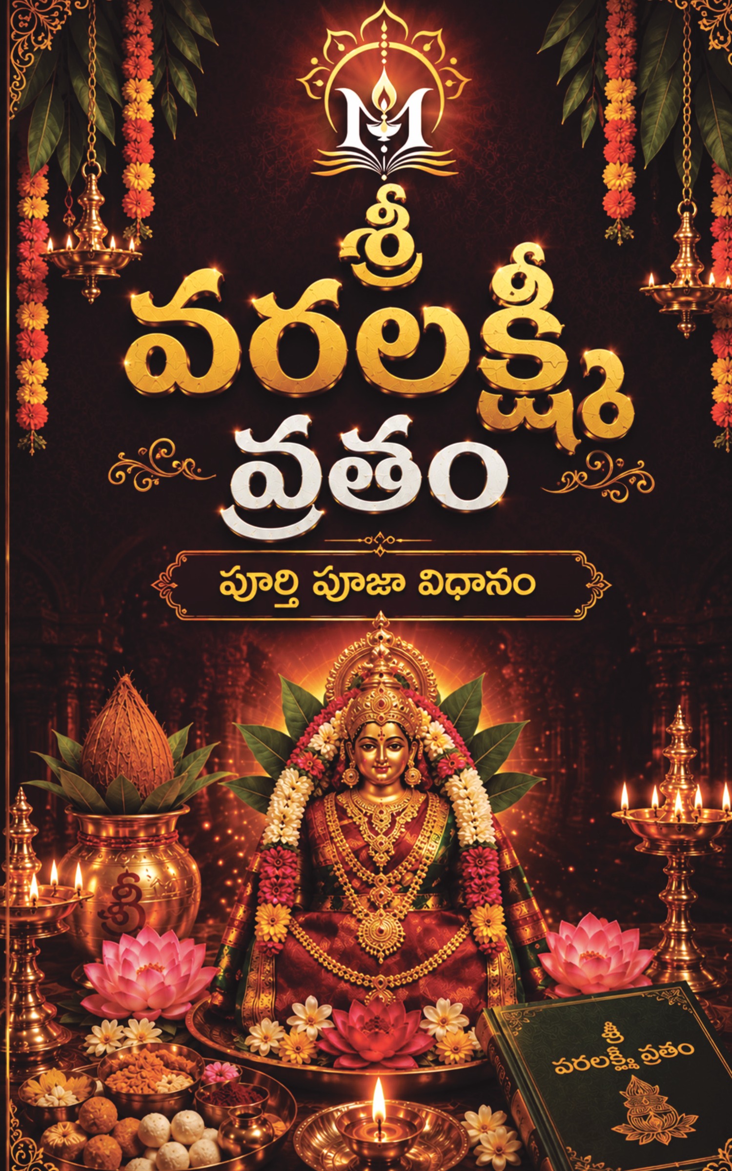 శ్రీ వరలక్ష్మీ వ్రతం తెలుగు పుస్తకం ముఖచిత్రం